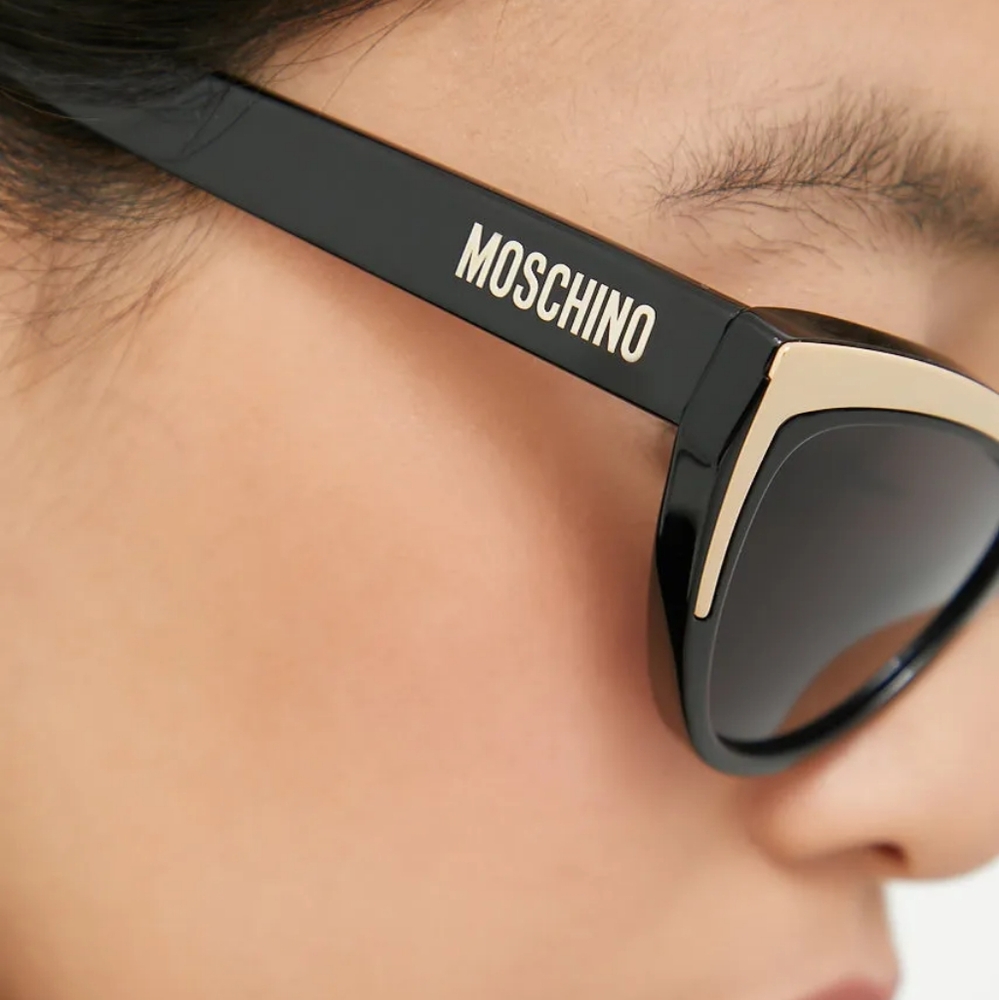 Moschino MOS094/S Sunglasses Color: Black/Grey Color Code: 807/R - Picture 6 of 12